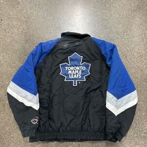 90s Toronto Maple Leafs Colorblock Ravens Athletic Puffer Jacket (Size L)